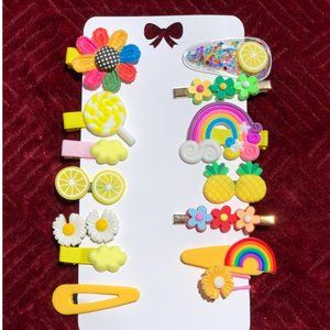 14pcs cute hair clips/ hair pins